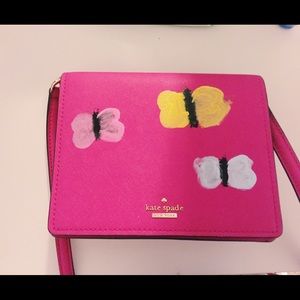 Kate Spade Crossbody w painted butterflies